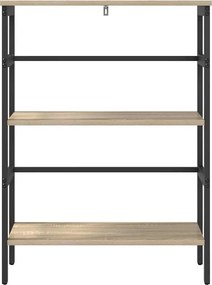 vidaXL Ράφι Βιβλίων Δρύς Sonoma 60 x 29,5 x 81 εκ Επεξεργασμένο ξύλο
