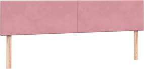 vidaXL Κρεβάτι Boxspring με Στρώμα Ροζ 180x210 εκ. Βελούδινο