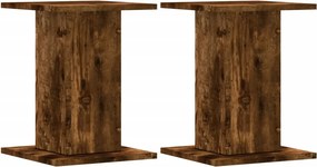 vidaXL Βάσεις Ηχείων 2Τεμ. Καπνιστή Δρυς 30x30x40εκ Επεξεργασμένο Ξύλο
