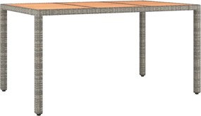 vidaXL Σετ Τραπεζαρίας Κήπου 5 τεμ. Γκρι Συνθ. Ρατάν με Μαξιλάρια