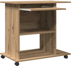 vidaXL Γραφείο Υπολογιστή Τεχνίτης Δρυς 80 x 50 x 75εκ από Μοριοσανίδα