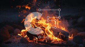 Intra Συλλεκτικό Ξύλινο Παζλ Plywood 4mm - Campfire in the Dark Σε Ξύλινο Κουτί - Διαστάσεις: 10x10 cm – 25 κομμάτια