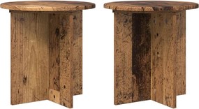 vidaXL Βάση φυτών 2 τεμ. Παλαιωμένο ξύλο 40 x 40 x 40 cm