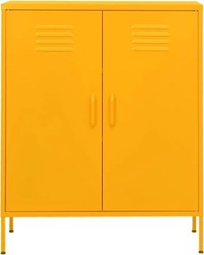 vidaXL Ντουλάπι Αποθήκευσης Μουσταρδί 80 x 35 x 101,5 εκ. Ατσάλινο