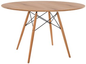 ΤΡΑΠΕΖΙ MINIMAL ΣΤΡΟΓΓΥΛΟ HM8454.04 MDF ΣΕ ΦΥΣΙΚΟ-ΠΟΔΙΑ ΟΞΙΑΣ ΣΕ ΦΥΣΙΚΟ Φ120Χ75Υεκ.