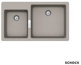 Schock Cristalite Manhattan Νεροχύτης Ένθετος 86x50εκ Concrete Beton