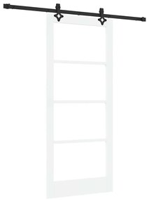 vidaXL Συρόμενη Πόρτα Λευκό 86 x 198.5 cm Ξύλο και μέταλλο