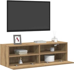 vidaXL Ντουλάπι Τηλεόρασης Τοίχου 100 x 30 x 30 cm artisan δρυς