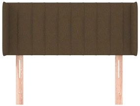 vidaXL Κεφαλάρι με Πτερύγια Σκούρο Καφέ 83x16x78/88 εκ. Υφασμάτινο