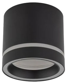 Πλαφονιέρα Φωτιστικό Οροφής GX53 10W IP20 Jet TK Lighting 4351 Μαύρο