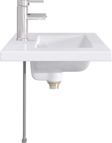 vidaXL Λεκάνη μπάνιου Χρωμέ 81 x 40 x 17,5 εκ. Μέταλλο