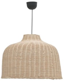 Φωτιστικό οροφής Ziquel Inart rattan σε φυσική απόχρωση Φ60x99εκ 60x60x99 εκ.