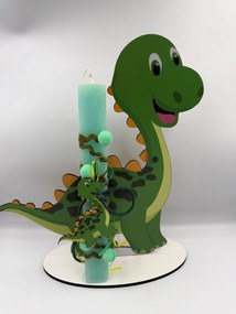 Δεινοσαυράκι παιδικό Αρωματική λαμπάδα ν.1 - Σετ Λαμπάδα και πλάτη με βάση