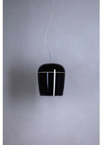 Κρεμαστό Φωτιστικό Οροφής LED 8,5W Dimmable Triac Φυσητό Γυαλί Glossy Φ30cm Tiara S3 Prandina-1A73000513005-Μαύρο 1A73000513005