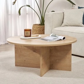 Megapap Τραπεζάκι Σαλονιού Soleil Sapphire Oak Ø90x40εκ.