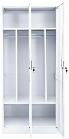 vidaXL Ντουλάπα Λευκή 80 x 50 x 180 εκ. από Χάλυβα