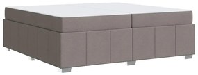 vidaXL Σκελετός Κρεβατιού με στρώμα Taupe 200 x 200 cm ύφασμα