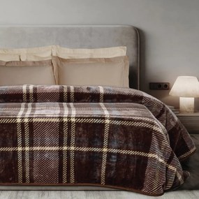 Κουβέρτα Βελουτέ Υπέρδιπλη (220x240) Das Home 1384 Brown