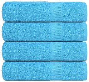 vidaXL Πετσέτες Μπάνιου 4 τεμ. FROGN Τυρκουάζ 100x150 εκ. 100% Βαμβάκι