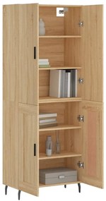 vidaXL Ντουλάπι Sonoma δρυς 69,5 x 34 x 180 εκ. από Επεξεργασμένο Ξύλο