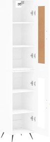 vidaXL Ντουλάπι Λευκό 34,5 x 34 x 180 εκ. από Επεξεργασμένο Ξύλο