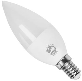 GloboStar 77456 Λάμπα LED E14 Κεράκι C37 6W 230V 590lm 260° Ψυχρό Λευκό 6000k Dimmable