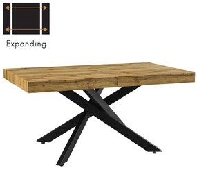 Τραπέζι Επεκτεινόμενο Kimono 02-0584 160x90x75cm Natural Melamine, Metal
