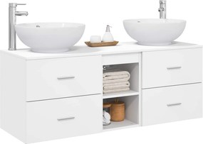 vidaXL Σετ Επίπλων Μπάνιου 3 τμχ. Λευκό 49,5 x 44,5 x 65 εκ