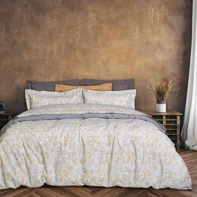 Σεντόνια 9612 Happy (Σετ 3τμχ) Grey-Ocher Das Home Μονό 170x260cm 100% Βαμβάκι