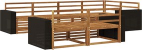 vidaXL Σειρά Καναπέ Εξωτερικού 7 pcs Φυσικό