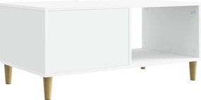 vidaXL Τραπεζάκι σαλονιού Λευκό 90 x 50 x 40 cm Επεξεργασμένο Ξύλο
