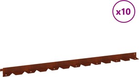 vidaXL Περίγραμμα γκαζόν 10 τμχ. 102 x 4 x 4 εκ.
