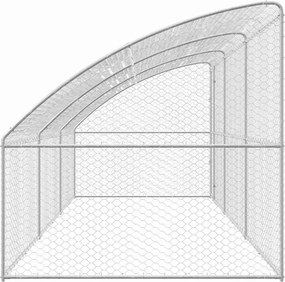 vidaXL Κλουβί Σκύλου 3 pcs Ασημί 6 x 2 x 2 m Γαλβανισμένος χάλυβας