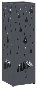 vidaXL Σχέδιο & βάση αποθήκευσης Ανθρακί 15.5 x 15.5 x 49 εκ Ατσάλι
