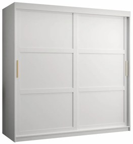 Ντουλάπα Hartford G113, Άσπρο, 200x180x62cm, 149 kg, Πόρτες ντουλάπας: Ολίσθηση, Αριθμός ραφιών: 9, Αριθμός ραφιών: 9 | Epipla1.gr