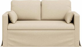 vidaXL Καναπές Κρεμ 139 x 78 x 80 εκ ύφασμα