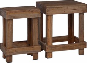 vidaXL Βάση φυτών 2 pcs Καφέ 70 x 11 x 27 εκ. Ξύλο Μαόνι