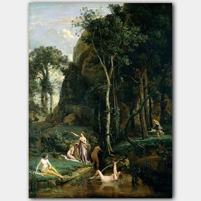 Πίνακας Καμβάς 441HPE1593 70x100cm Multi Wallity Κάθετοι Wood, Canvas