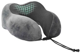 vidaXL Μαξιλάρι με μαξιλάρι Ρυθμιζόμενος Γκρι 28 x 25 x 14 εκ Βελούδο