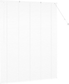 vidaXL Βενετσιάνικες Ρόδες Λευκό 175 x 150 εκ Αλουμίνιο