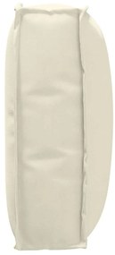 vidaXL Μαξιλάρι παλέτας για πλάτη Κρεμ 50 x 40 x 12 cm Ύφασμα Oxford