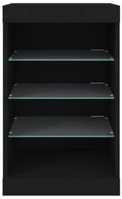 vidaXL Μπουφές με Φώτα LED Μαύρος 41 x 37 x 67 εκ.