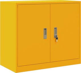 vidaXL Ντουλάπι αποθήκευσης Χαμομηλί κίτρινο 80 x 40 x 70 εκ Ατσάλι