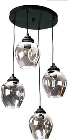 Φωτιστικό οροφής InLight 4474-4 Πολύφωτο-Μαύρο