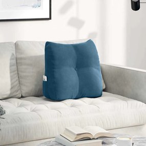 vidaXL Μαξιλάρι Πλάτης Μπλε 45 x 24 x 50 εκ Βελούδο