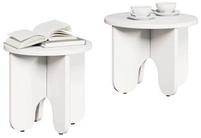 vidaXL Τραπεζάκι σαλονιού 2 pcs Λευκό 39.5 x 39.5 x 30 εκ.