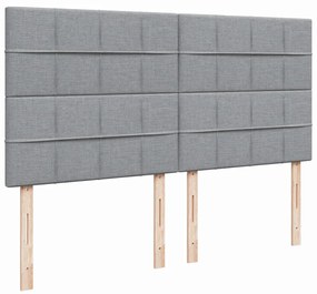 ΚΡΕΒΑΤΙ BOXSPRING ΜΕ ΣΤΡΩΜΑ ΑΝΟΙΧΤΟ ΓΚΡΙ 180X200 ΕΚ. ΥΦΑΣΜΑΤΙΝΟ 3291359