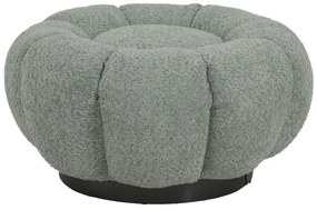 Σκαμπό Nester pakoworld μπουκλέ ύφασμα σε φυστικί απόχρωση Φ60x31εκ