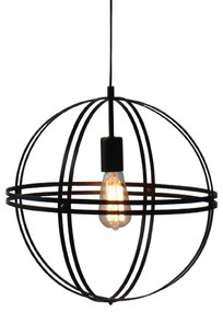 ΚΡΕΜΑΣΤΟ ΜΕΤΑΛΛΙΚΟ ΚΥΚΛΟΣ Φ40CM 1ΧE27 SIRENA ACA KS1483P1BK