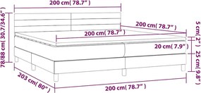 vidaXL Κρεβάτι Boxspring με Στρώμα Μαύρο 200x200 εκ. Βελούδινο